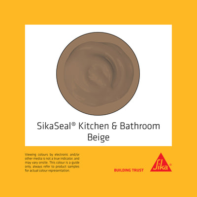 Sika Beige Sikaseal Silicone Sealant 300ml Waterproof Mould Resistant