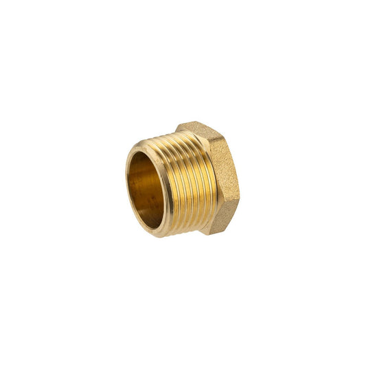 Brasshards 20mm Brass Threaded Hex Plug - Lead-Free - Corrosion Resistant - Auzzistore