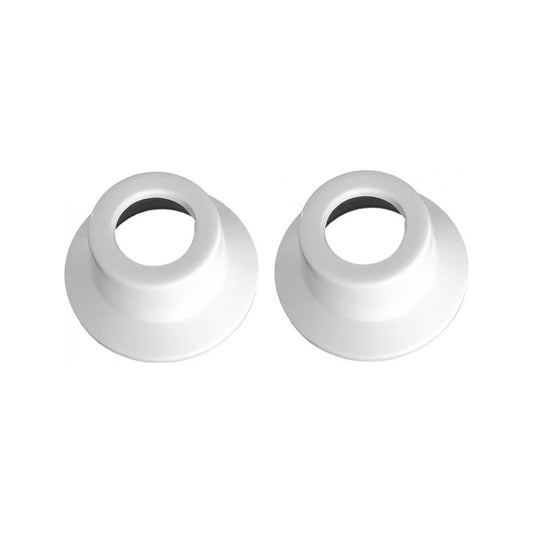 Shaw Mason White Plastic Basin Flange Pair - Durable Plumbing Connection
