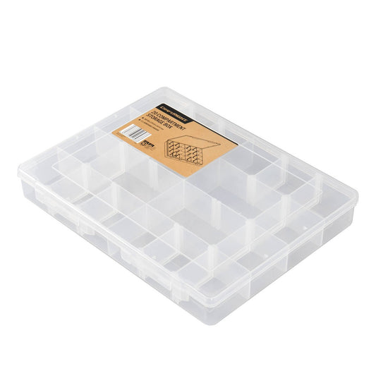 Craftright 20 Compartment Storage Box - 350mm x 270mm x 50mm - Translucent - Durable - Auzzistore