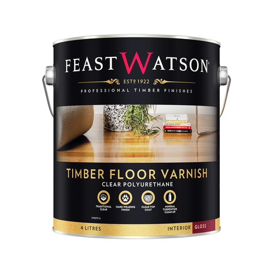 Feast Watson Timber Floor Varnish - 4L - Oil Based - Gloss Finish - Auzzistore