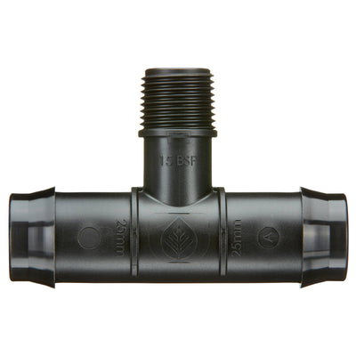 Toro 25mm Barbed Tee - 15mm Male BSP - Polypropylene - Irrigation Use