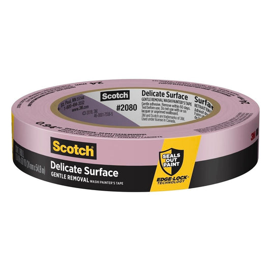 Scotch Delicate Surface 24mm x 55m Painter's Masking Tape Gentle Removal