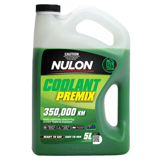 Nulon Green Coolant Premix - 5L - Anti-Boil & Anti-Freeze Protection