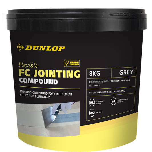 Dunlop Fibre Cement Jointing Compound - 8kg - Other - Flexible Premixed - Auzzistore
