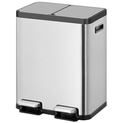 EKO 30L+30L Stainless steel Recycling Step Can
