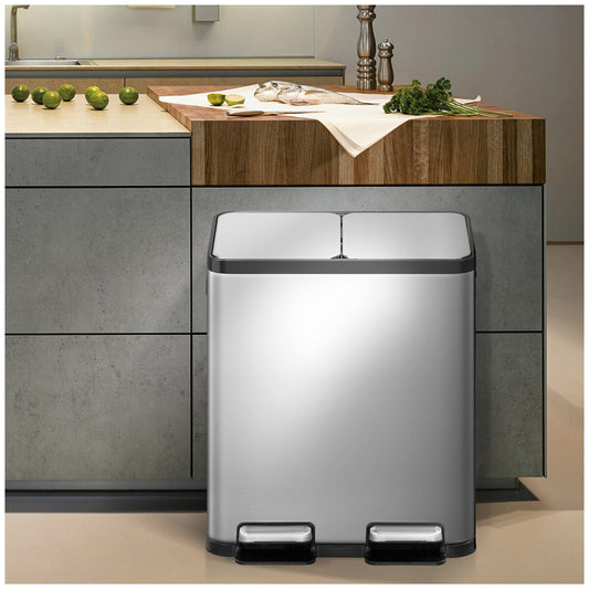 EKO 30L+30L Stainless steel Recycling Step Can – view 2