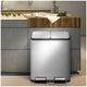 EKO 30L+30L Stainless steel Recycling Step Can – view 2
