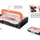 Tactix Interlock Case - Storage Box 258mm x 166mm x 58mm - Organise Small Items