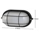 Arlec Black Oval Caged Bunker Light - 1 x 60W E27 - Weather Resistant - 210mm
