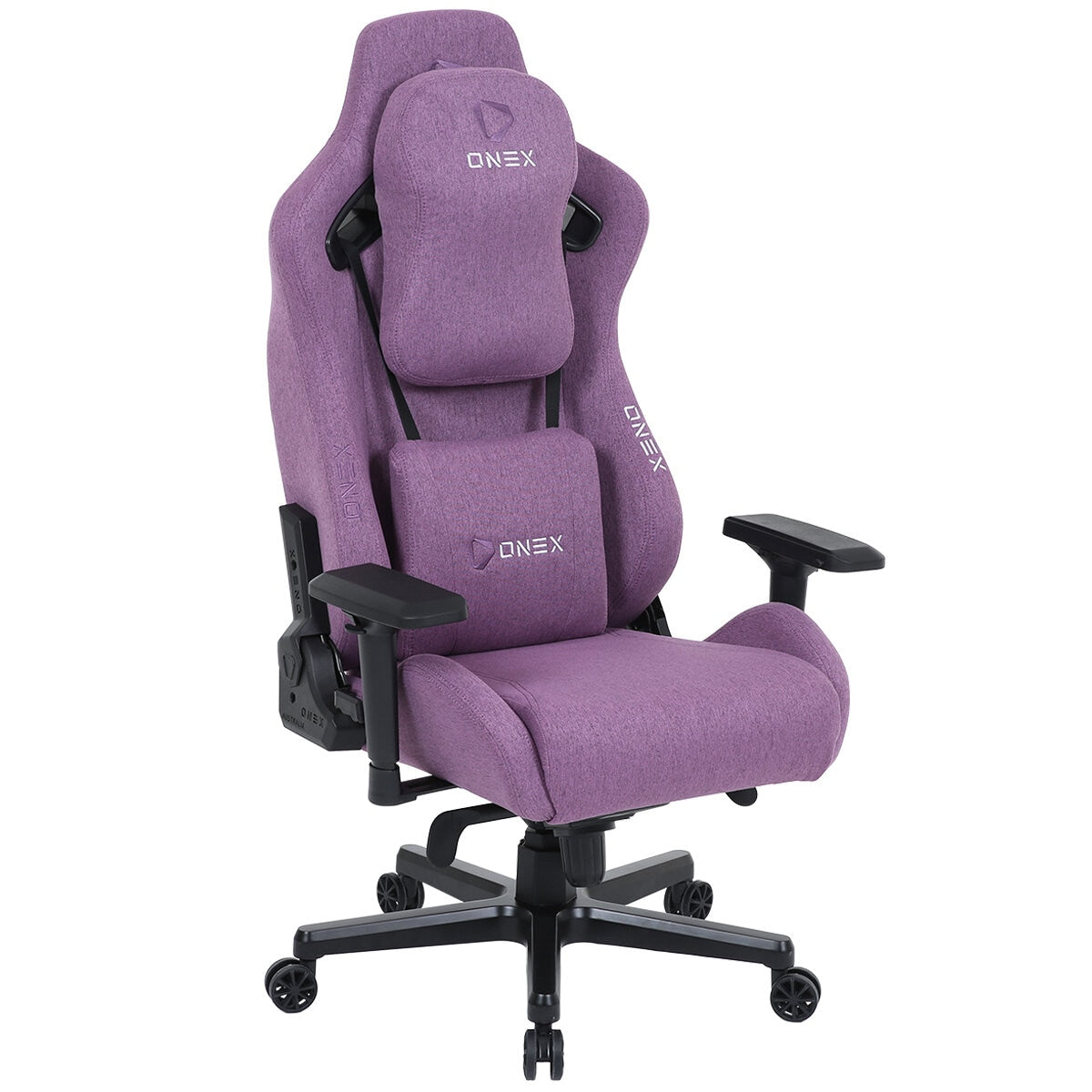 ONEX EV12 Fabric Edition Deep Purple Gaming Chair - Ergonomic Design, Lumbar Support, Adjustable Armrests