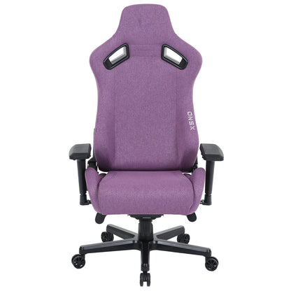 ONEX EV12 Fabric Edition Deep Purple Gaming Chair - Ergonomic Design, Lumbar Support, Adjustable Armrests
