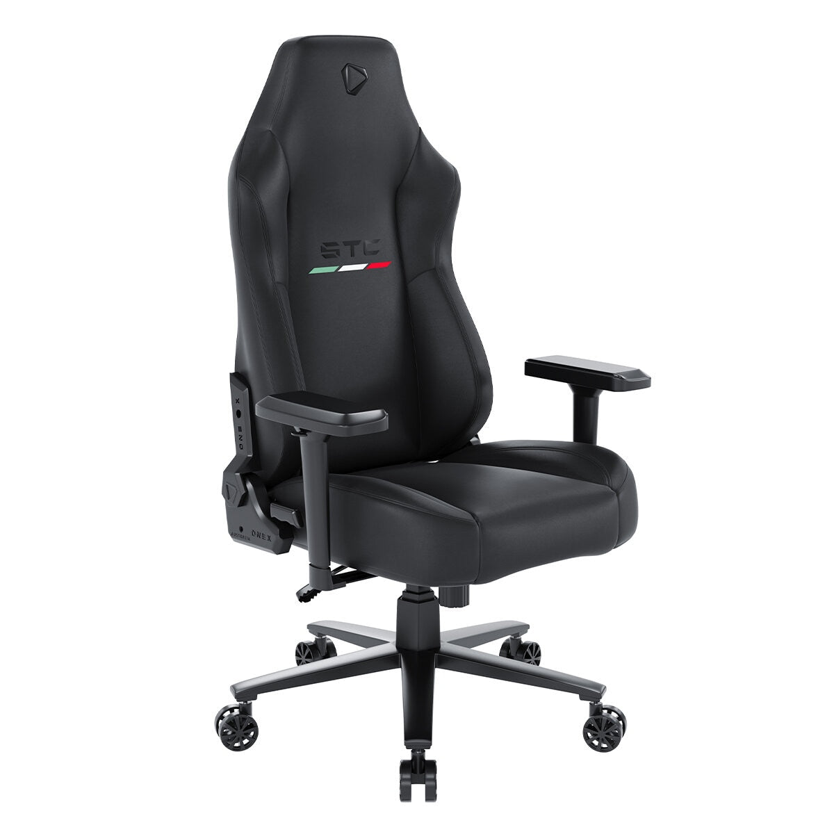ONEX STC Elegant Leather Series Gaming Chair Black - Ergonomic Design, Lumbar Support, Adjustable Armrests