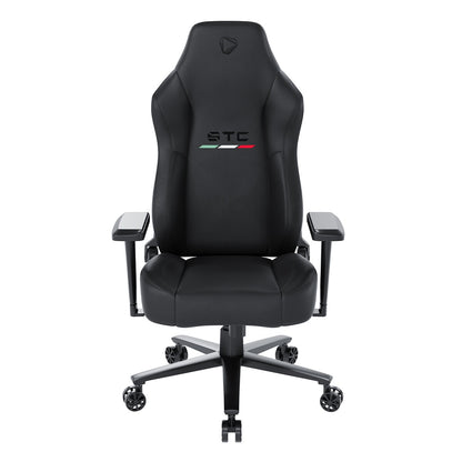 ONEX STC Elegant Leather Series Gaming Chair Black - Ergonomic Design, Lumbar Support, Adjustable Armrests
