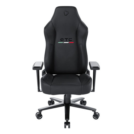 ONEX STC Elegant Leather Series Gaming Chair Black - Ergonomic Design, Lumbar Support, Adjustable Armrests