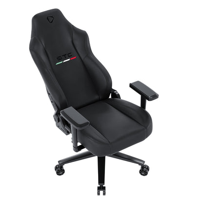 ONEX STC Elegant Leather Series Gaming Chair Black - Ergonomic Design, Lumbar Support, Adjustable Armrests