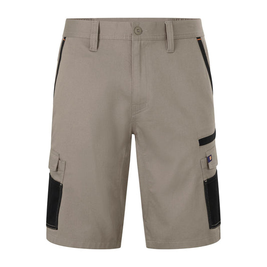 Citeco Size 82r Khaki Mid Shorts Cotton Stretch Cargo - UPF 50+ Sun Protection - Adjustable Waistband - Multiple Cargo Pockets