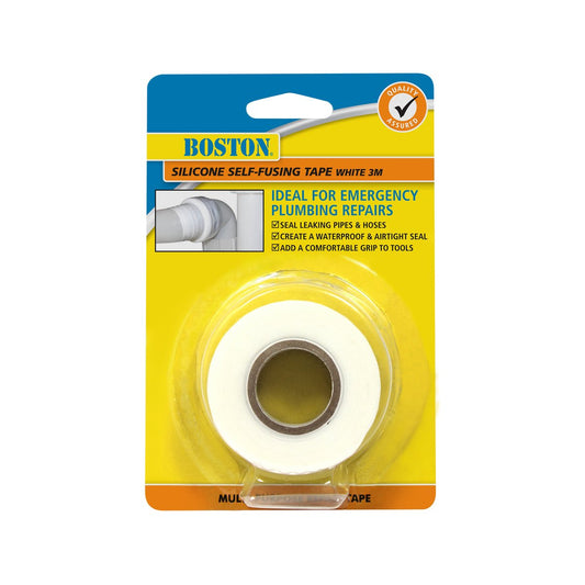 Boston Silicone Self Fusing Tape - 3m - White - Watertight Seal – view 2 - Auzzistore