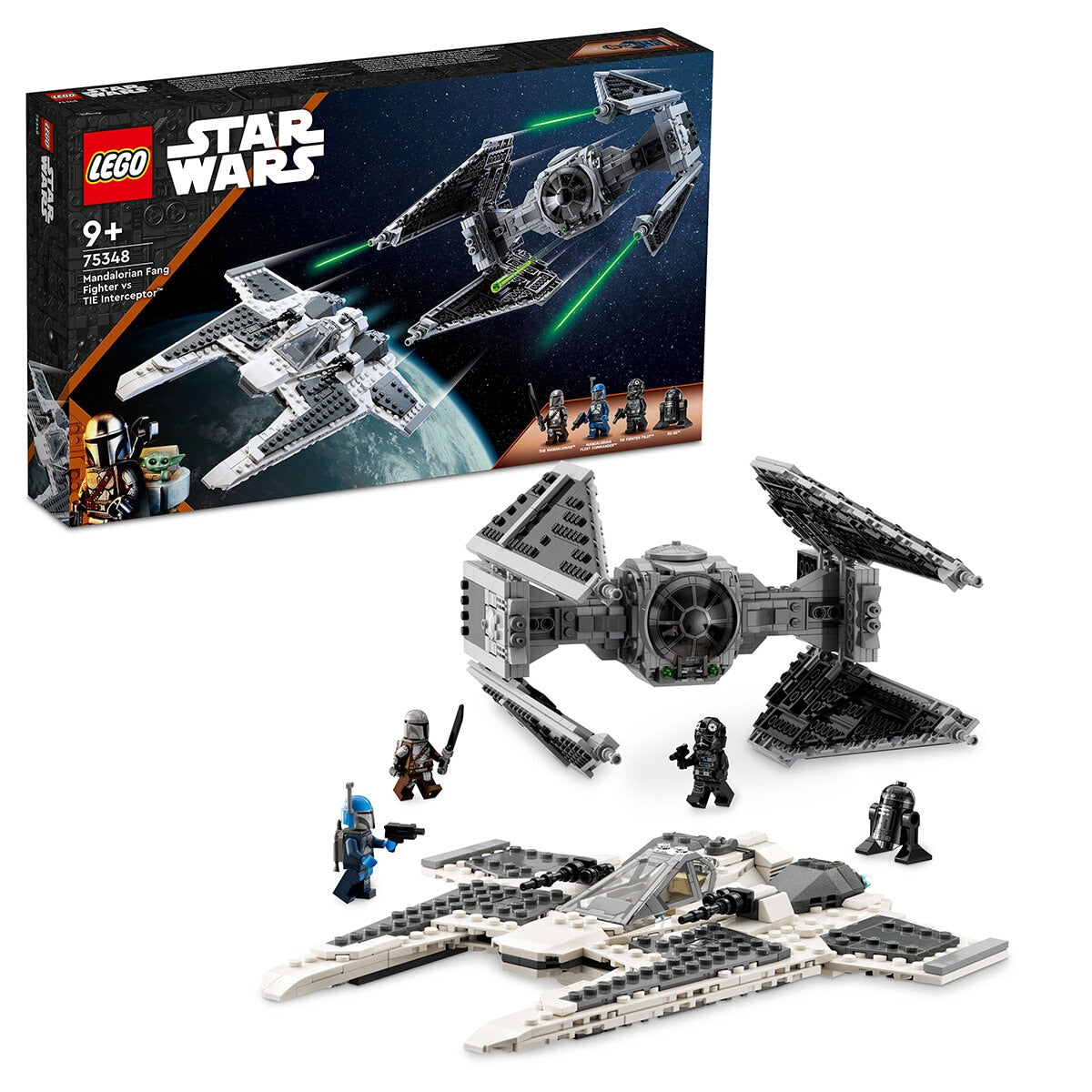 LEGO Star Wars Mandalorian Fang Fighter vs. TIE Interceptor 75348