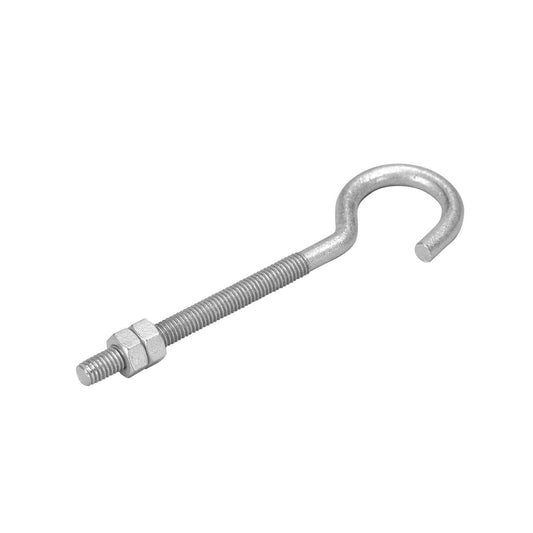Pinnacle Galvanised Hook Bolt 2 Pack - M6 x 107 x 20mm - Corrosion Resistant - Auzzistore