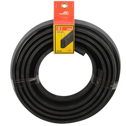 Moroday Black Round Bottom Rubber Roll 10x20mm 3m Durable EPDM - Auzzistore