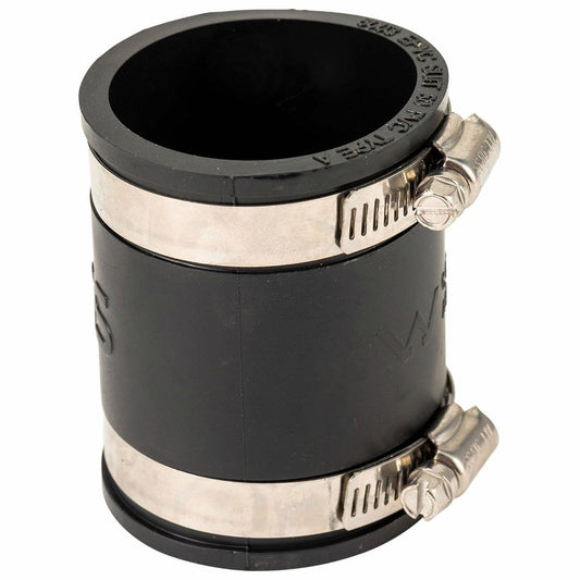 Deks Rubber Joiner - 50mm - EPDM - 2 Clamps - Sewer Stormwater Use - Auzzistore
