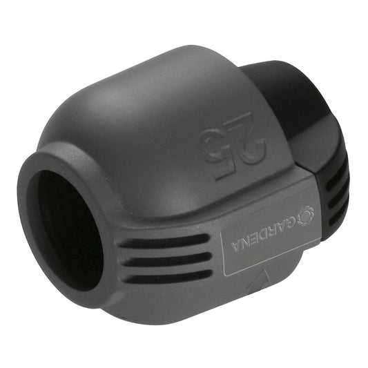 Gardena 25mm Pipeline End Piece - Black - Durable High-Impact Plastic - Auzzistore