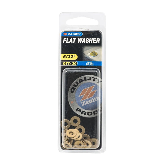 Zenith Flat Washer - 5/32 - 30 Pack - Solid Brass - Corrosion Resistant - Auzzistore