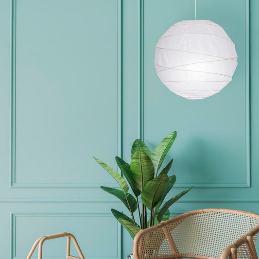 Palla White Paper Shade 40cm Diameter Easy Fit Ceiling Lamp – view 2