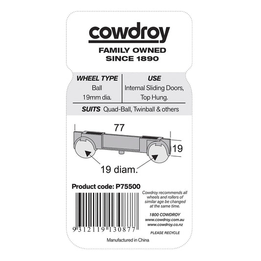 Cowdroy Quad Ball Carriage Assembly - 55mm Hard Plastic Steel Durable – view 2 - Auzzistore