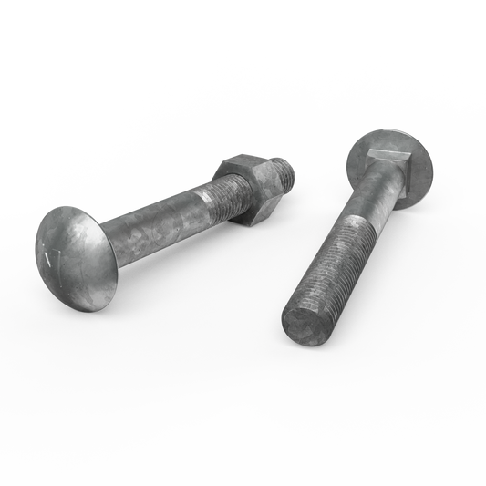 Zenith M16 x 120mm Hot Dip Galvanised Cup Head Bolts Nuts Each - Auzzistore