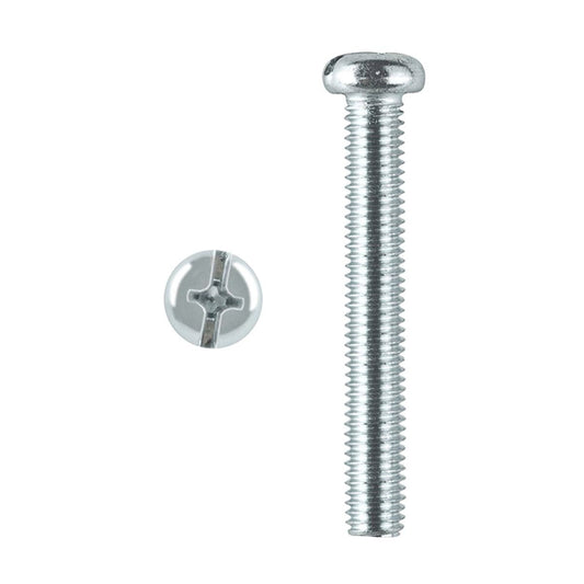 Pinnacle M8 Zinc Plated Round Head Bolts and Nuts 2 Pack - 80mm - Auzzistore