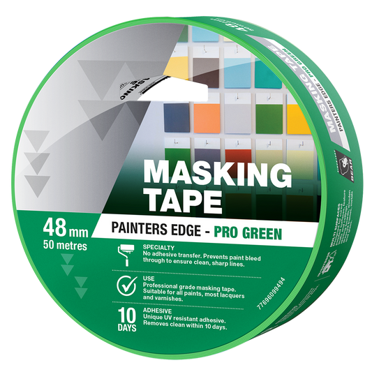 Bear Green Painters Edge Masking Tape 48mm x 50m - 10 Days Clean Removal - Auzzistore