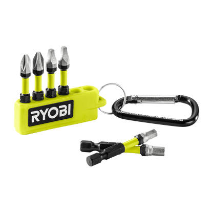 Ryobi 50mm 6-Piece Diamond Grit Impact Driving Bit Set with Torsion Zone