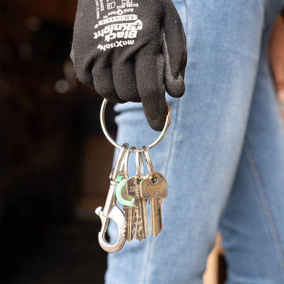 Taskmaster 63mm Key Ring 4 Pack - Weather Resistant Steel - Durable Key Organiser