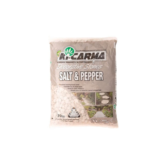 Ki Carma 20kg 20mm Salt And Pepper Decorative Stones - Stone - Natural Look - Auzzistore