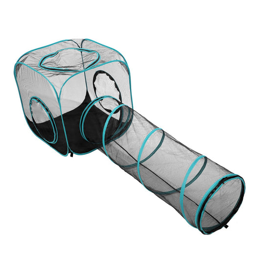 Paws Claws Mesh Pop Up Activity Centre 2 Piece Set 195 x 70 x 70cm - Lightweight, Collapsible – view 2 - Auzzistore