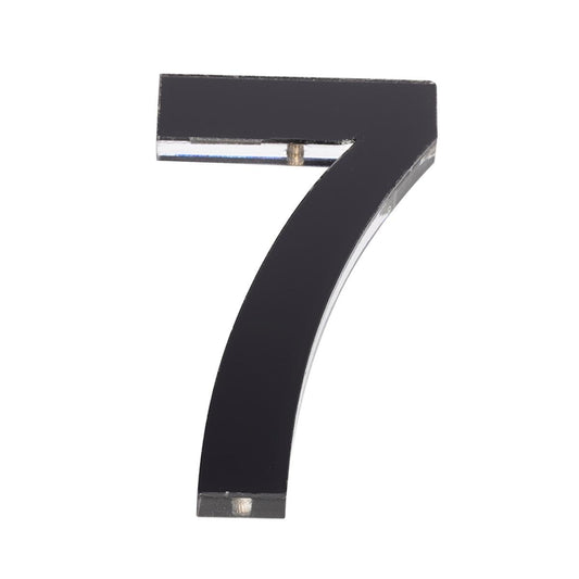 Sandleford House Number 7 - 120mm Black Acrylic - Modern Design