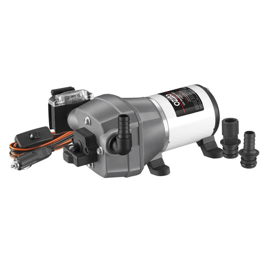 Ozito 12V Portable Pressure Pump - 600L/Hr - Plastic Metal - Easy Use - Auzzistore