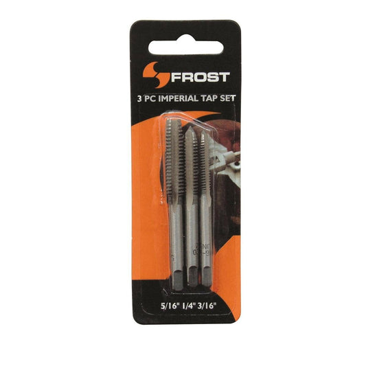 Frost Imperial Tap Set - 3 Piece - Steel - 3/16 1/4 5/16 - Durable