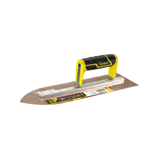 Kango 355mm Pointed Concrete Trowel - Gold Stainless Steel - Precision Finish - Auzzistore
