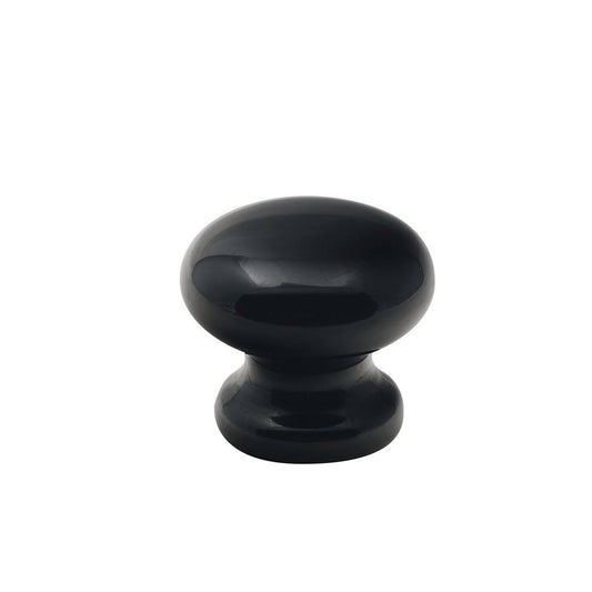Prestige Black Acrylic Mushroom Knob - 40mm - Easy To Clean - Stylish