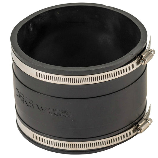 DEKS 150mm PVC to PVC Coupling Joiner - Black - 2 Clamps - WaterMark Approved - Auzzistore