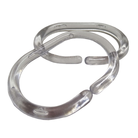 Barelli Shower Curtain Rings - 24 Pack - Clear - Easy Installation – view 2