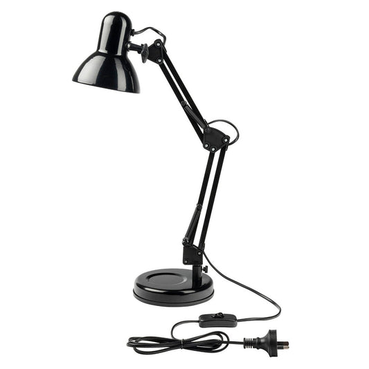 Brilliant XL Black Flexi Lloyd Desk Lamp - 1 x 28W E27 - 155mm x 500mm