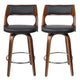 Artiss Swivel Leather Back Wooden Bar Stool Black 2 Pack – view 2