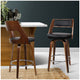 Artiss Swivel Leather Back Wooden Bar Stool Black 2 Pack – view 3