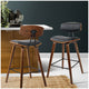 Artiss Cafe Leather Wood Bar Stool Black 2 Pack – view 2