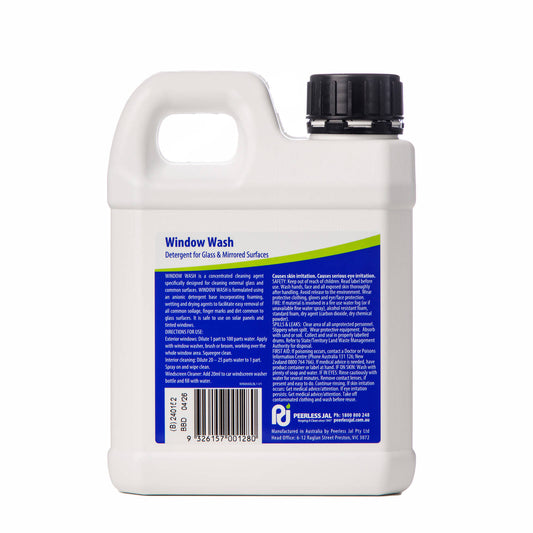 Peerless JAL Window Wash 1L Concentrated Glass Cleaner - Liquid - Streak Free