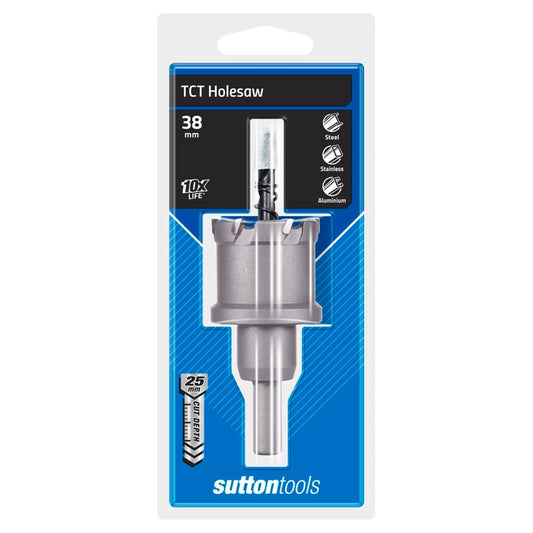 Sutton Tools 38mm TCT Holesaw - Tungsten Carbide - High Performance - Auzzistore